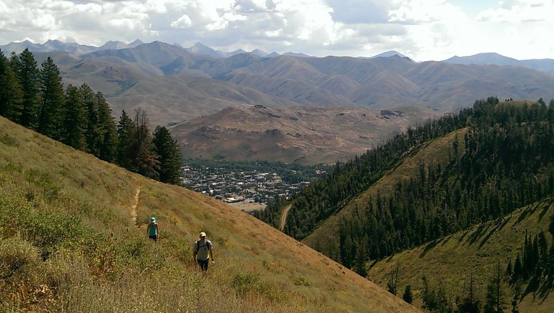 Enjoying the open slopes above Ketchum