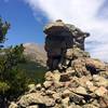 The "lookout" with Longs Peak in the background