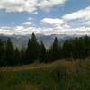 Views eastwards towards the Gore Range