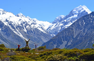 Mt Cook from the Red Tarns.
