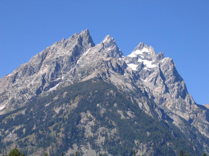 Cathedral Group (Grand Teton, Mt. Owen and Teewinot) from Cascade Canyon Turnout.
<br>

<br>
Image by the National Park Service (NPS).