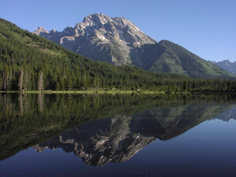 String Lake with Mount Moran reflection.
<br>

<br>
Image by the National Park Service (NPS).
