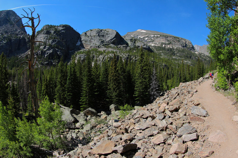 Walking uphill towards The Loch