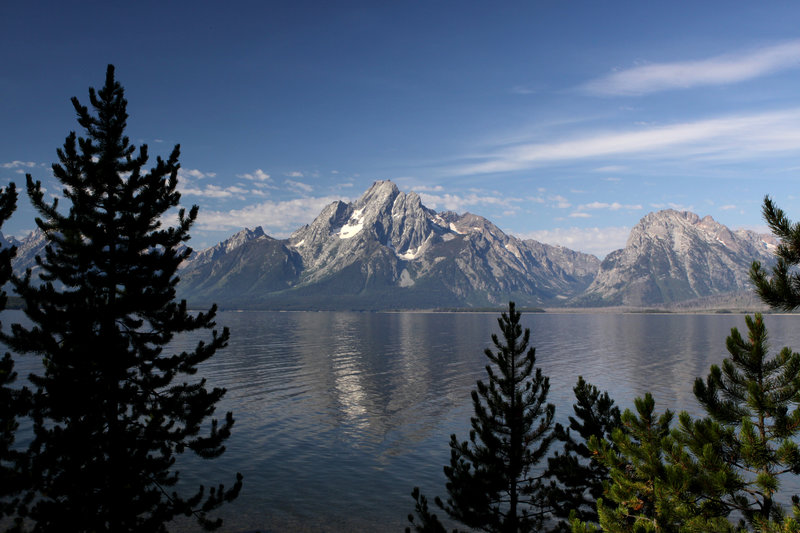 Mount Moran and Jackson Lake from Colter Bay Village, Grand Teton National Park, Wyoming with permission from Richard Ryer