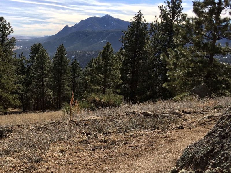 Views of Green Mountain and the tips of the flatirons