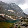 Storm clouds rolling in from the west over Capitol Peak.