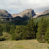 Looking up at the Moraines