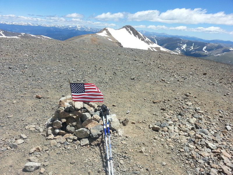 Summit of Mt Cameron looking at Mt Lincoln