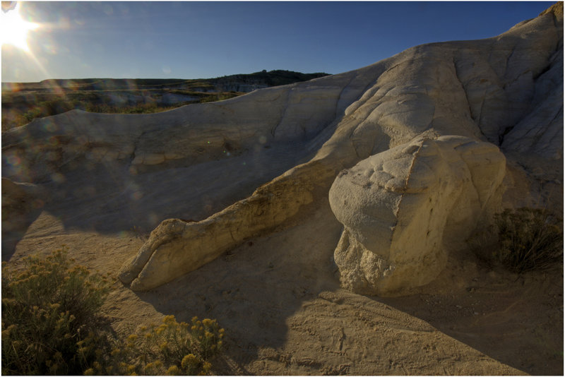 The beautiful curves of smooth rock.