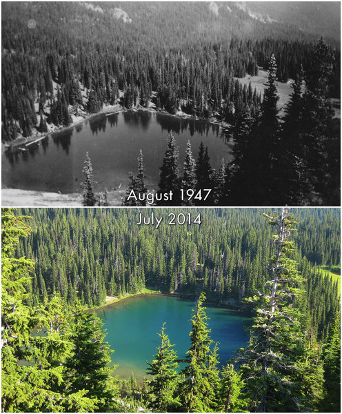 Sunrise Lake: 67 years of difference