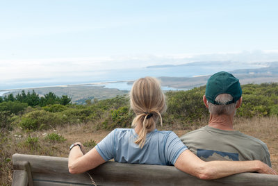 View from the bench atop Point Reyes Hill