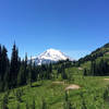 Dewey Lake and Rainier in the background.