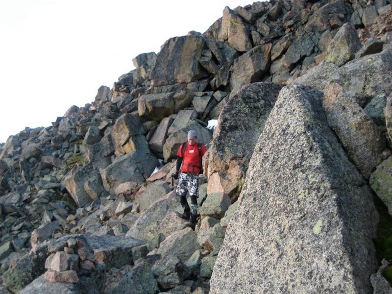 A look at the terrain along the start of the Sawtooth.