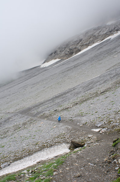 The northern slopes of the Eiger