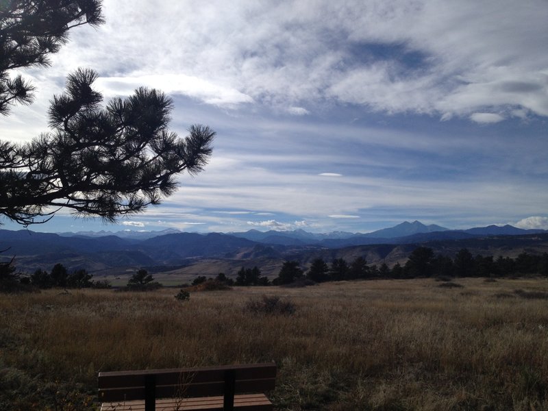 Take a rest on the bench here and enjoy the stunning views!  Or, just run on past, because right after this is probably the most fun part of the Eagle Wind trail (heading clockwise).
