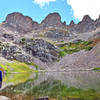 Looking up at Zodiac Spires from North Willow Lake