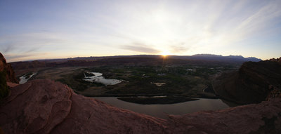 Watching the sun come up from the Portal Overlook Trail in Moab, UT.