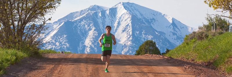 The race winner with Sopris providing some backdrop.