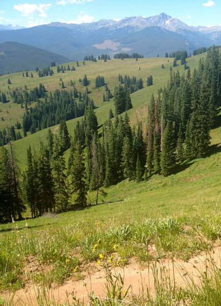 Hard to focus on the trail with all this scenery on the Grand Traverse