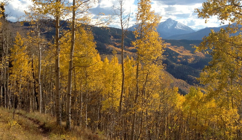 The nearly ever-present view of Mt of the Holy Cross