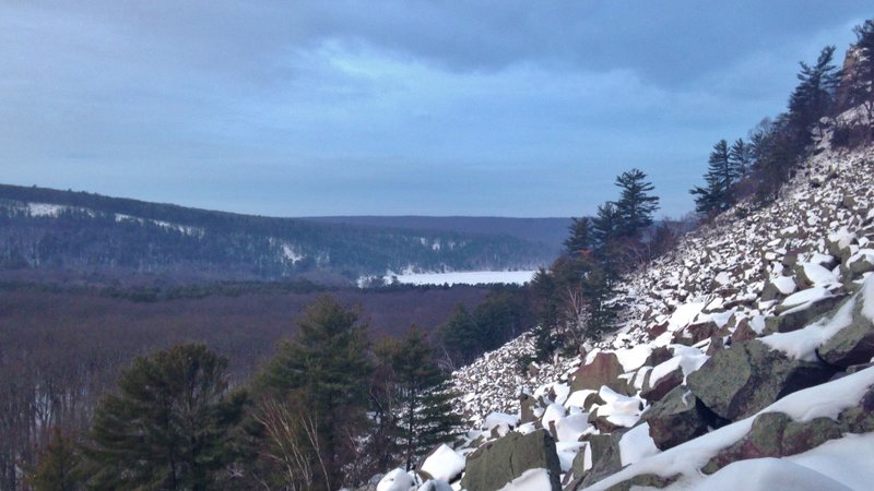 Halfway up, but before the steepest part.  On the CCC Trail.