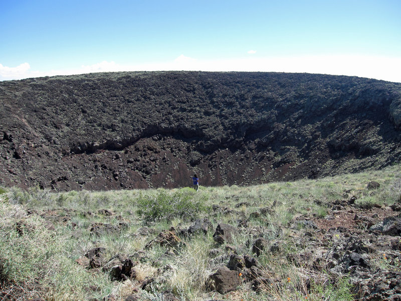 Looking into SP's impressive crater.