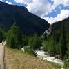 The steeper part right along Tenmile Creek