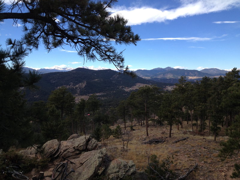 Great View of the mountains from Mount Falcon on the Tower Trail