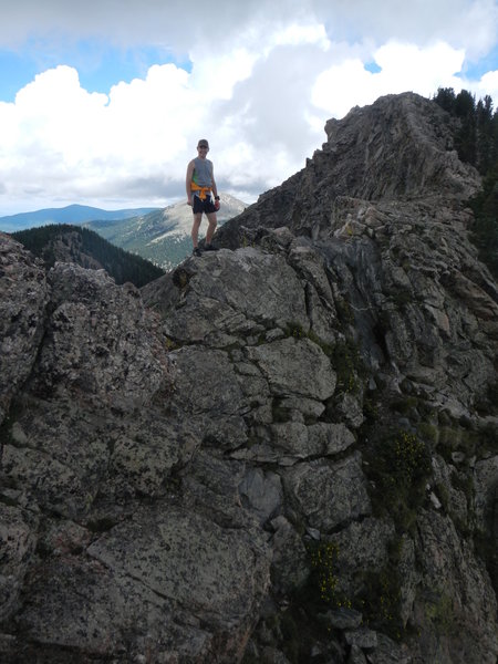 The knife edge up to Lake Peak.