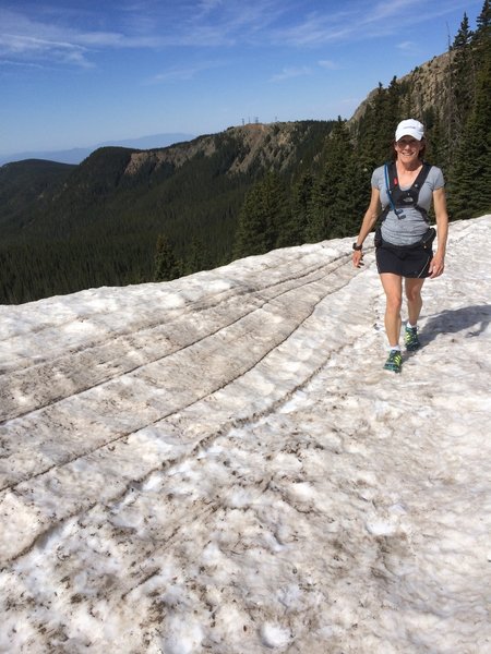 Big snow banks usually last well into summer.