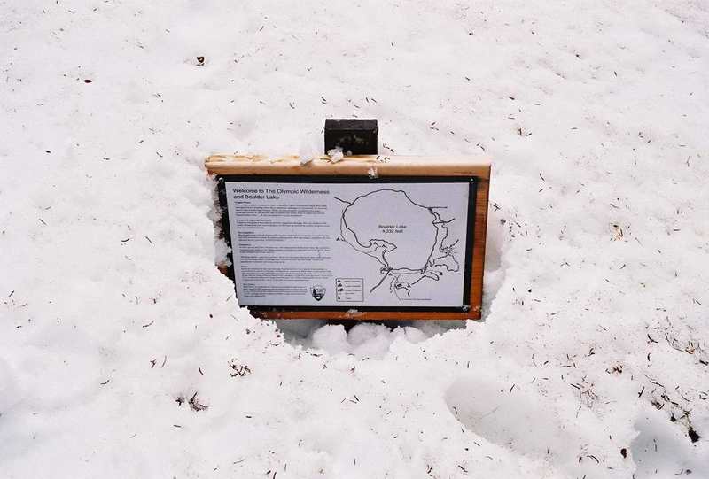 Sign near Boulder Lake