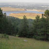 Overlooking the reservoir.