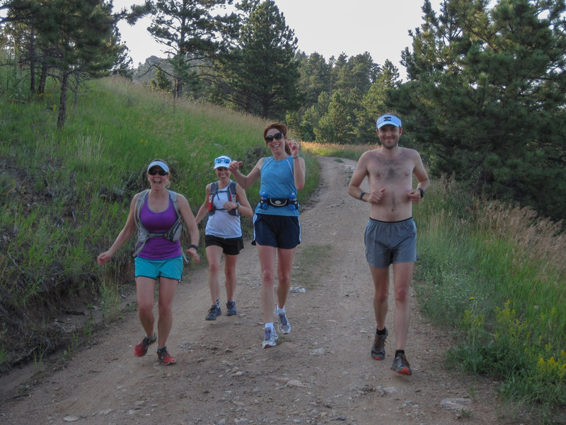 Runners on Tower Road.