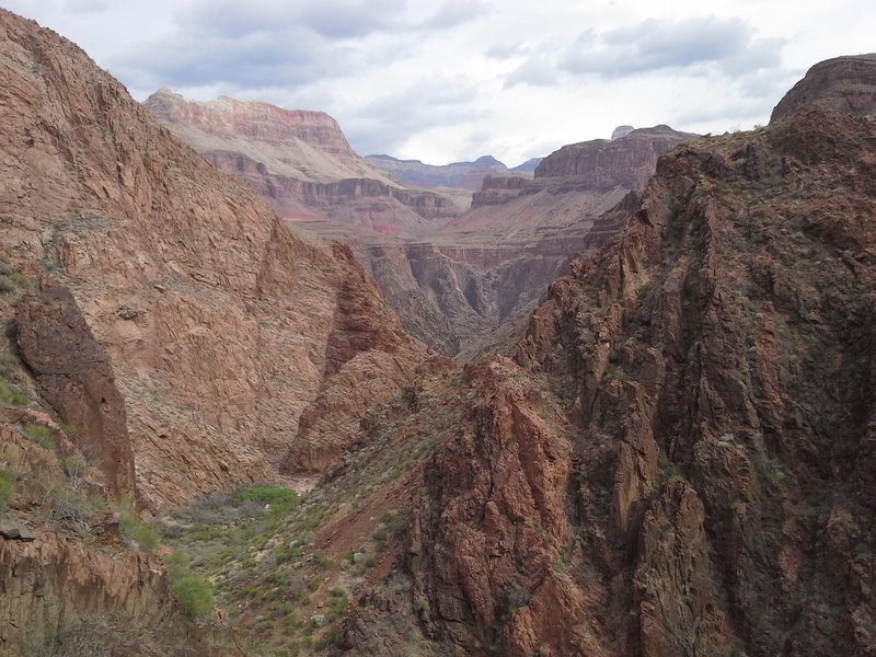 Looking at about 50 million years of layers into the canyon.