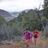 Michelle & Kylee find a good pace on Boy Scout Trail on a chilly April evening. Photo by Ann Driggers