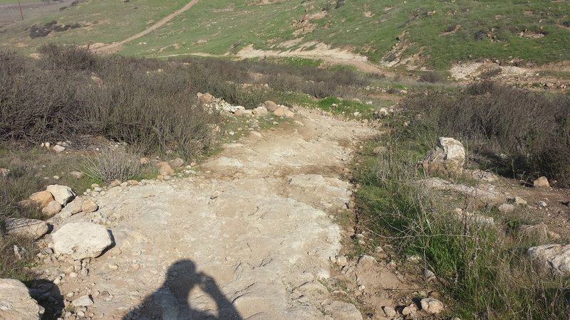 Rocky bottom of Corkscrew on the backside of Bonelli Trail