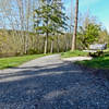 Flat crushed gravel section of the Lake Padden Loop.