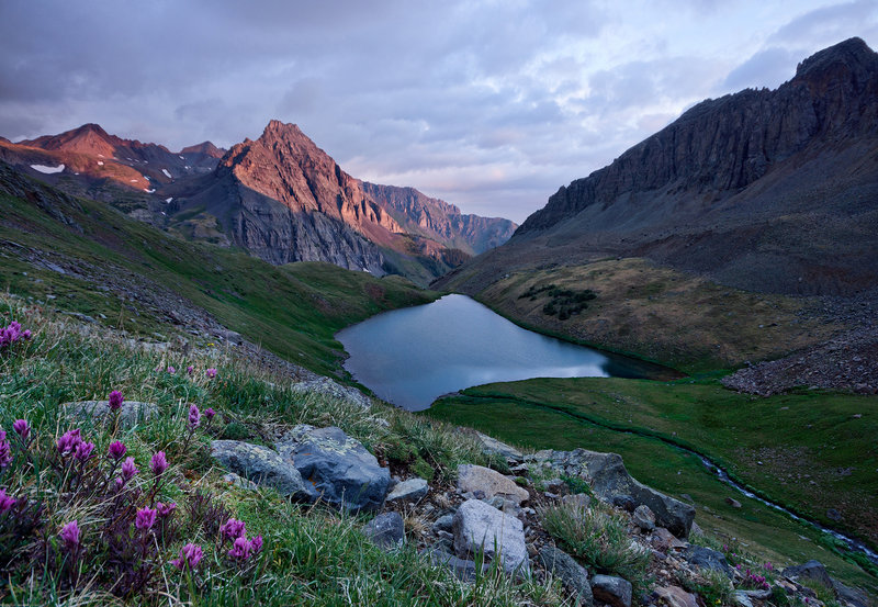 Middle Blue Lake at sunrise.