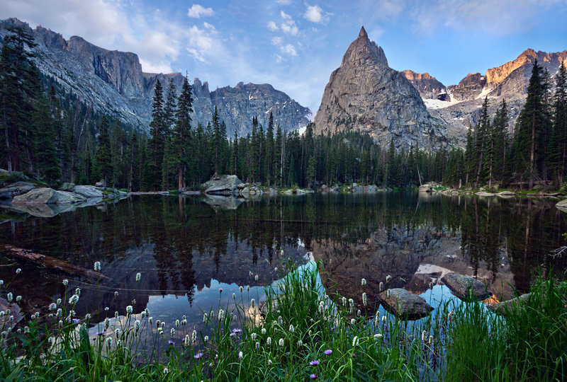 Lone Eagle Peak above Mirror - from the Crater Lake Trail