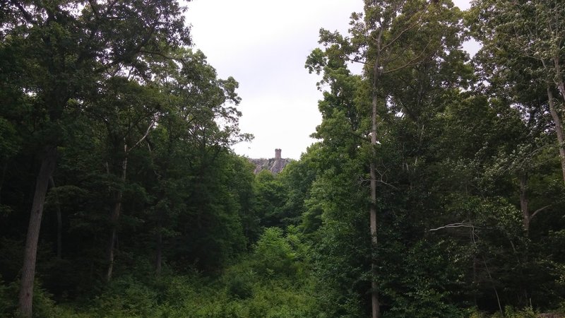 Tower from afar - on the Hubbard Park White Trail