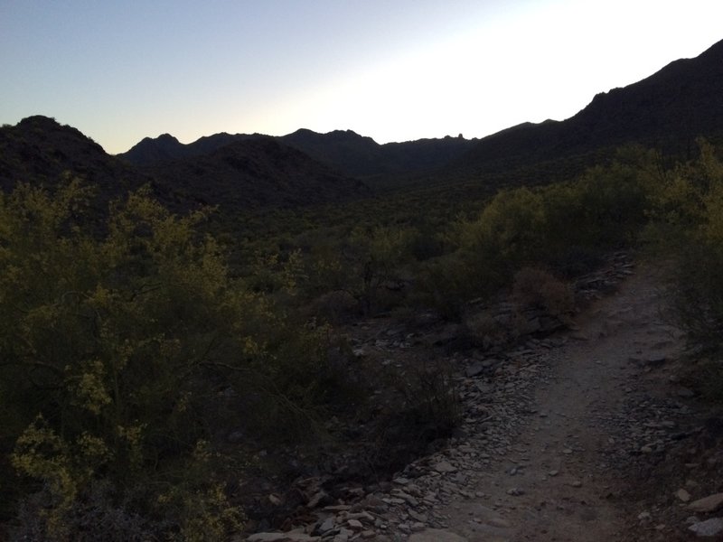 Looking up at Tom's Thumb from the Windgate Pass Trail...another day...