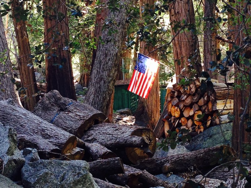 I don't know the story behind these charming cabins along the trail, but they really are delightful!