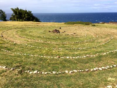 Yep, there's a labrynth on the trail...