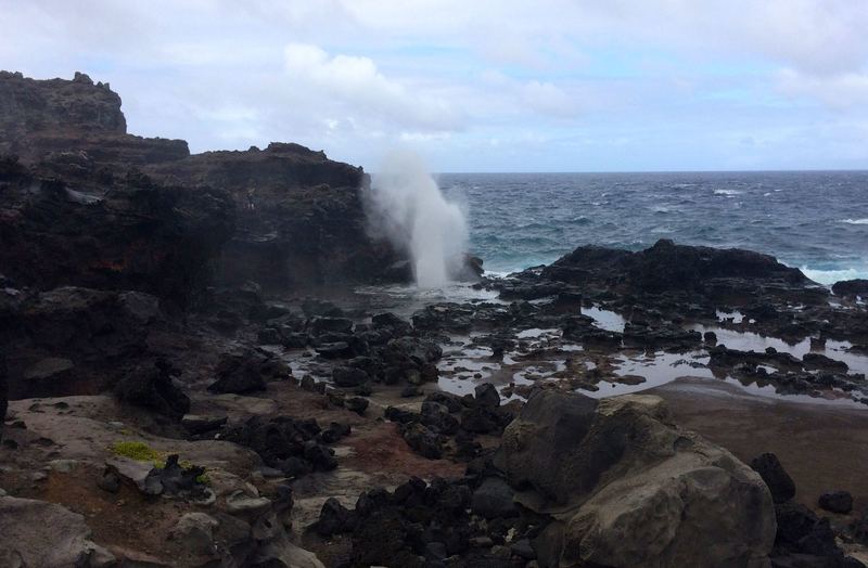 Pretty crazy landscape where the blowhole erupts.