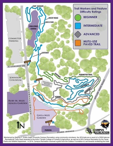 Map of trails - SFA Recreational Trails