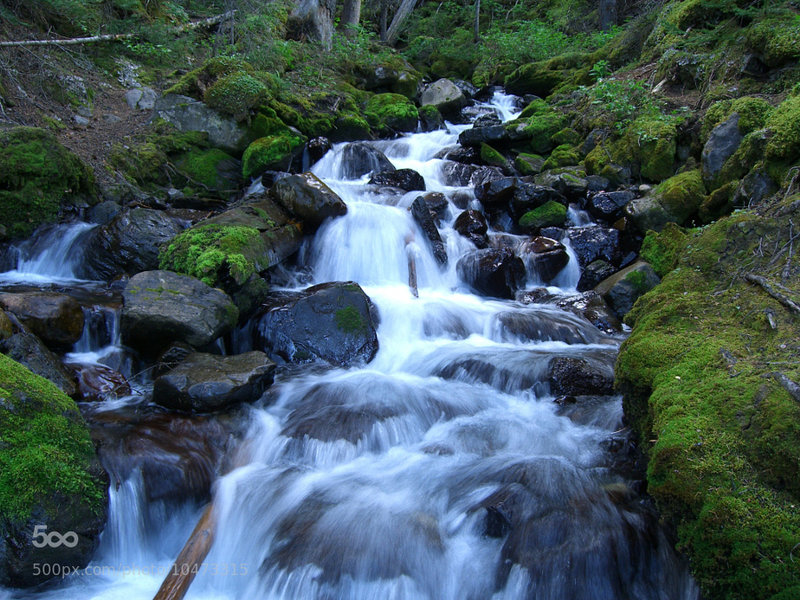 Cascade near Upper Kananaskis Lake.