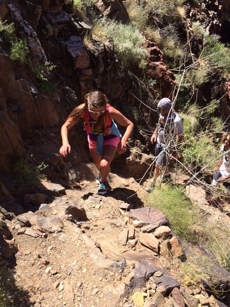 The steep up and out of Monument Creek.