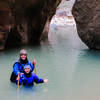 Hiking (or wading) in the Narrows.