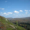 Escarpment Ridge with Lake of the Clouds in the distance.