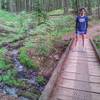 Bridge crossing over stream heading to Mountain Lake